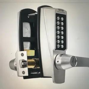 VEVOR Mechanical Keyless Entry Door Lock 14 Key Stainless Steel Waterproof Keypad Lock with Handle for Home Office Outdoor Garage Secure Access
