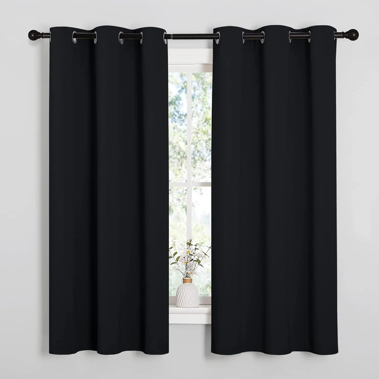 Blackout Curtain Panels – Thermal Insulated Room Darkening Window Drapes with Grommet Top for Bedroom & Living Room