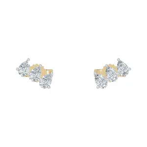 Pear Shape Diamond Trio Stud Earrings