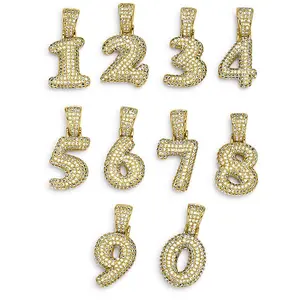 CZ Bubble Number Charm