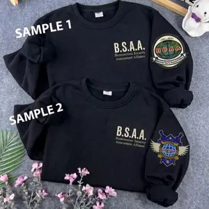 Resident Evil B.S.A.A. Embroidered Sweatshirt, RE8,9 Leon Kennedy shirt, Horror Game Merch, Gamer Gift, Bioterrorism Security Assessment Alliance Sweatshirt