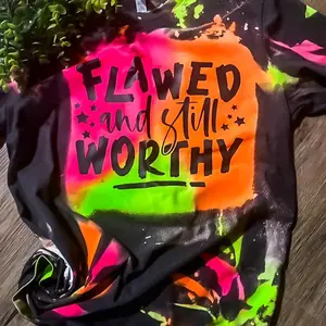 Flawed and still worthy reversed tie dyed T-shirt Tshirt
