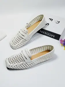 ! Women's Braid Flat Shoes, Square Toe Breathable Summer Sandals, Slip-On Mules, Casual Comfortable Design, Ideal for Daily Wear