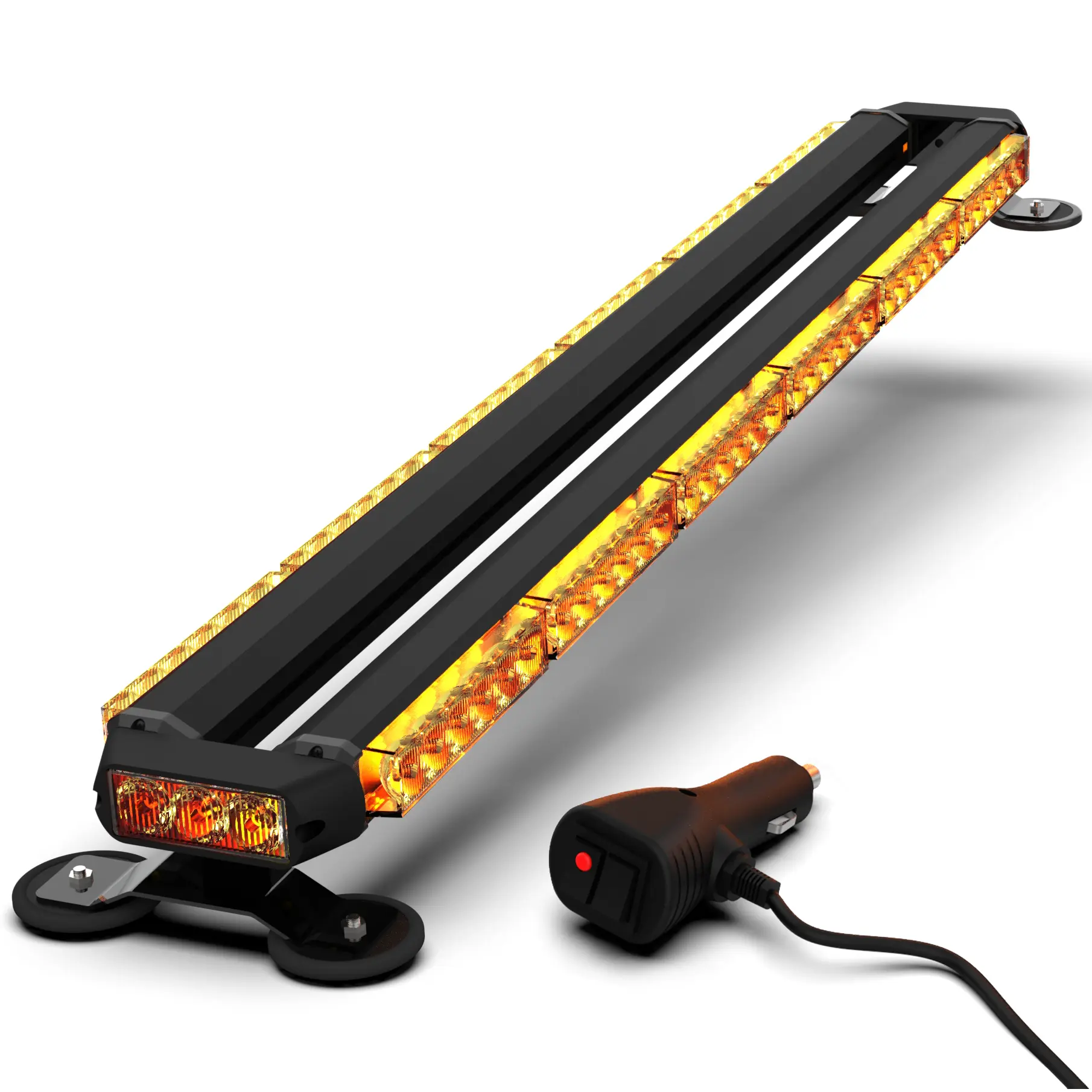 38 Inch Led Strobe Flashing Light Bar Amber Emergency Warning Safety Lights for Trucks Construction Vehicles