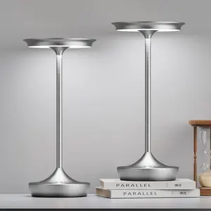 LED Cordless Table Lamps Rechargeable - Outdoor  Operated Portable Table Light 3 Color Stepless Dimming Tables Lamp with Memory Function for Patio Restaurant Dining 2 Pack