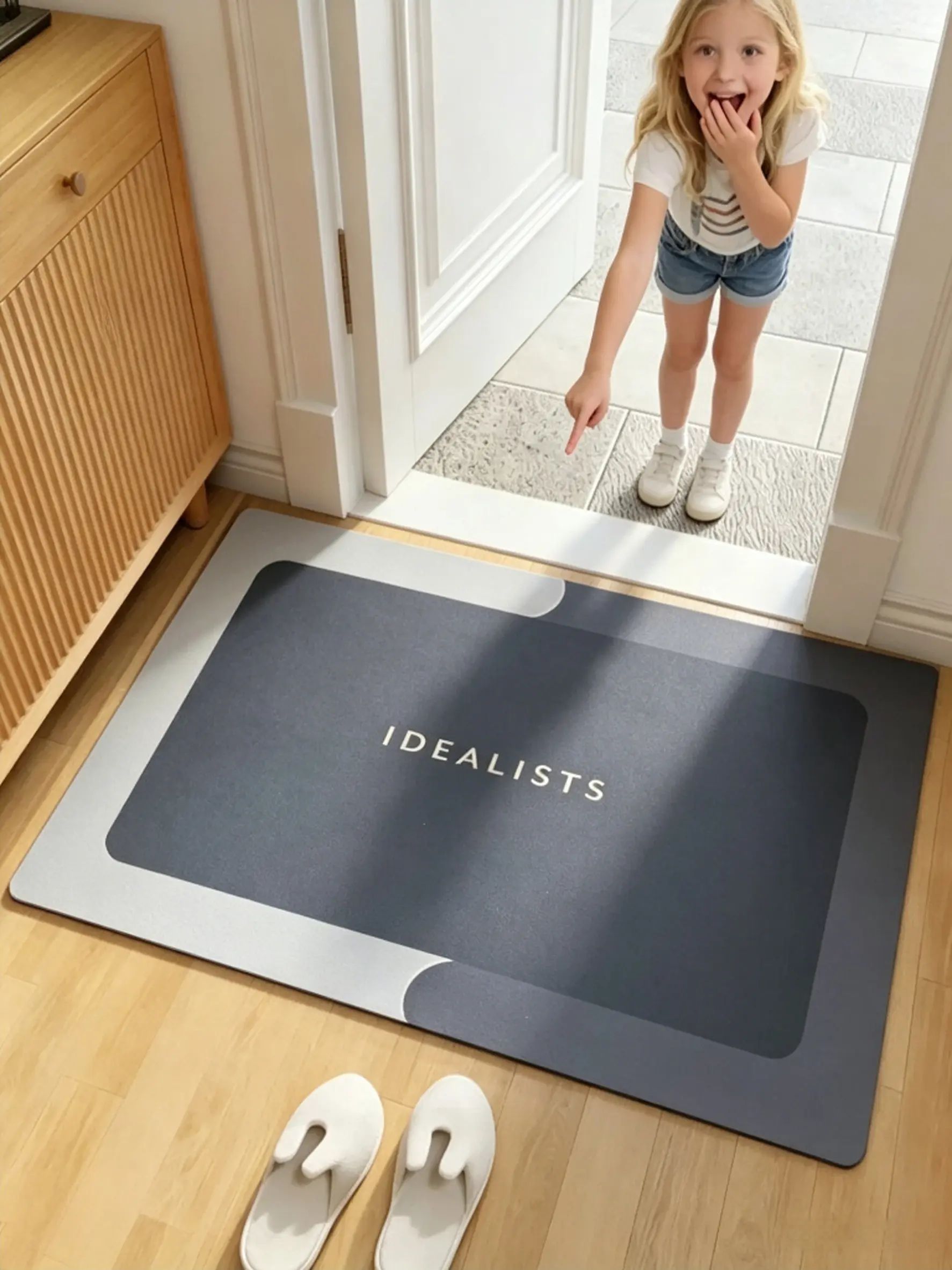 [Halloween & Christmas Gift]Idealist pattern door mat,indoor door mat,creative room decorative rug,daily home decoration and room decor.Suitable for living room,bedroom,dormitory entrance mat — perfect for enhancing your home environment.Father's Day gift