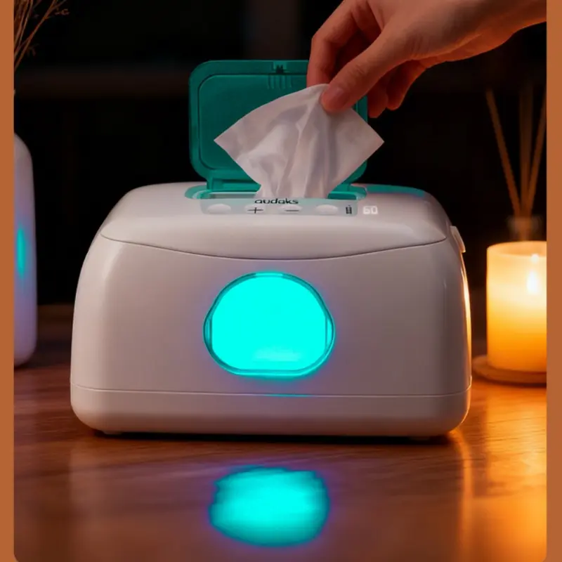 [USB-Heated Wet Wipe Warmer] Portable USB Heating Wet Wipe Warmer & Dispenser with Even-Heat Technology - Compact for Home, Travel, Office - USB-Hotted (No /) Suitable for Wet Wipes