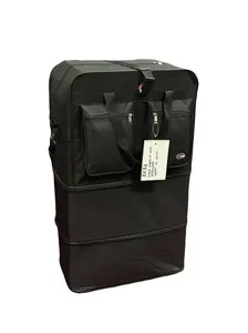 36” Black Expandable Rolling Duffle Bag with 5 Wheels – Heavy Duty Travel Luggage