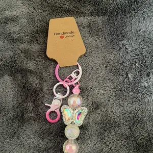 Beaded Butterflyy keychain