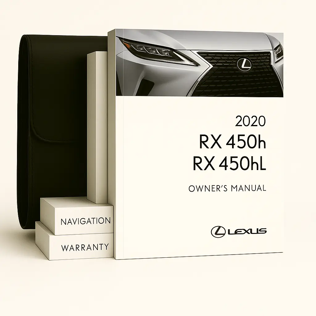 2020 Lexus RX 450h 450hL Owners Manual - Complete Set