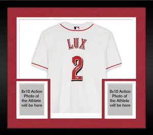Framed Gavin Lux Cincinnati Reds Autographed White Nike Replica Jersey - Fanatics Authentic Certified