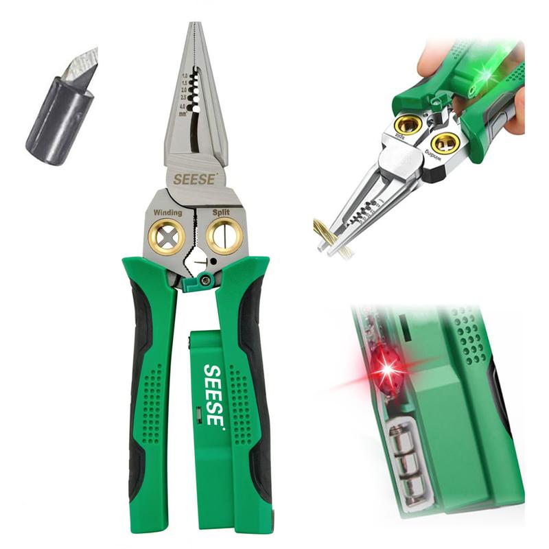 SEESE 8 in 1 Wire Stripper,Cutting and Pulling Wires,Cable Scissors ...