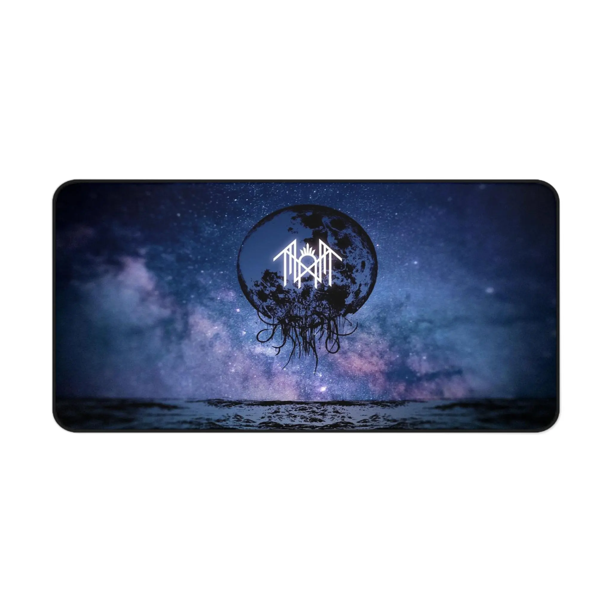 Customizable Desk Mat with Sleep Token Design 3mm Neoprene Anti-Slip Backing 12x18 12x22 31x15.5 Sizes Supplier Warranty Included
