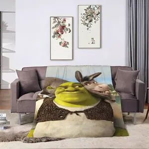 Shrek-6 Style Blanket, Vibrant Colors, Soft Comfortable Fabric, Warm Experience, Ideal for Bedroom Living Room Office Camping