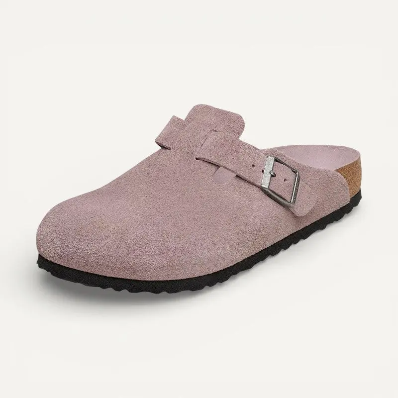 Boston Soft Footbed Faded Purple Suede Leather Narrow
