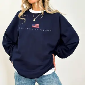 [Sale off up to 50%] 250 Years of Freedom Sweatshirt, Patriotic Crewneck, American Flag Sweatshirt, USA 250 Anniversary Shirt, Minimalist Fourth of July, streetwear graphic tee