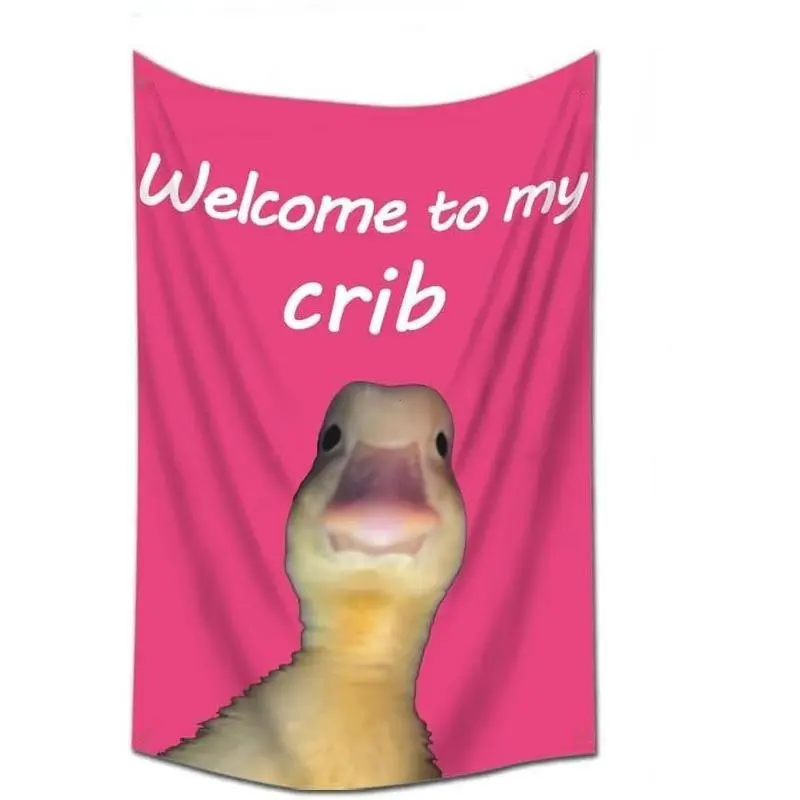 Pink "Welcome to My" Polyester Tapestry - 40x60 in Durable Wall Mural, Backdrop, Wall Decor, Bedroom Dorm Decor for Man Cave, Outdoor Use