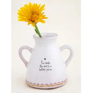 Artisan Bud Vase You Make the World A Better Place 3.5"