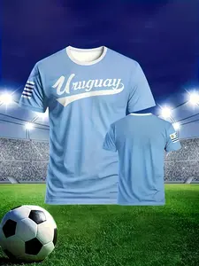 2026 New Uruguay Round Neck Soccer Jersey, Quick-Dry Breathable Football T-Shirt, Team Training & Match Wear, Player Uniform