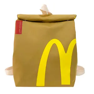 McDonald's Backpack for Women Men Classic Unisex Vintage Daypack Bookbag Shoulder Bag Crossbody Bag with Adjustable Straps