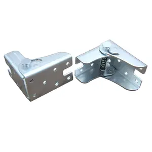 2 PCS Folding Self Bracket Locking Hinge Heavy Duty Leg Fittings Angle Braces Extension Support Bracket for Table Folding Legs Folding Worktables Laundry Garage Boats Beds Furniture