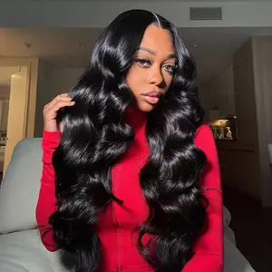 OQ HAIR Loose Wave Wear Go Glueless Wig Pre Cut 7x5 HD Lace Front Wig Human Hair Bleached Tiny Knots