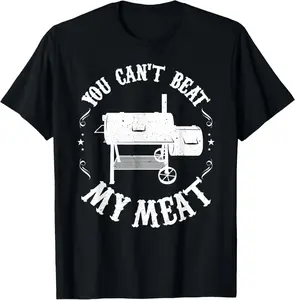 100% Cotton Funny BBQ Pit Reverse Flow Smoker Accessory Dad Grill Gift T-Shirt Fabric Menswear for all streetwear