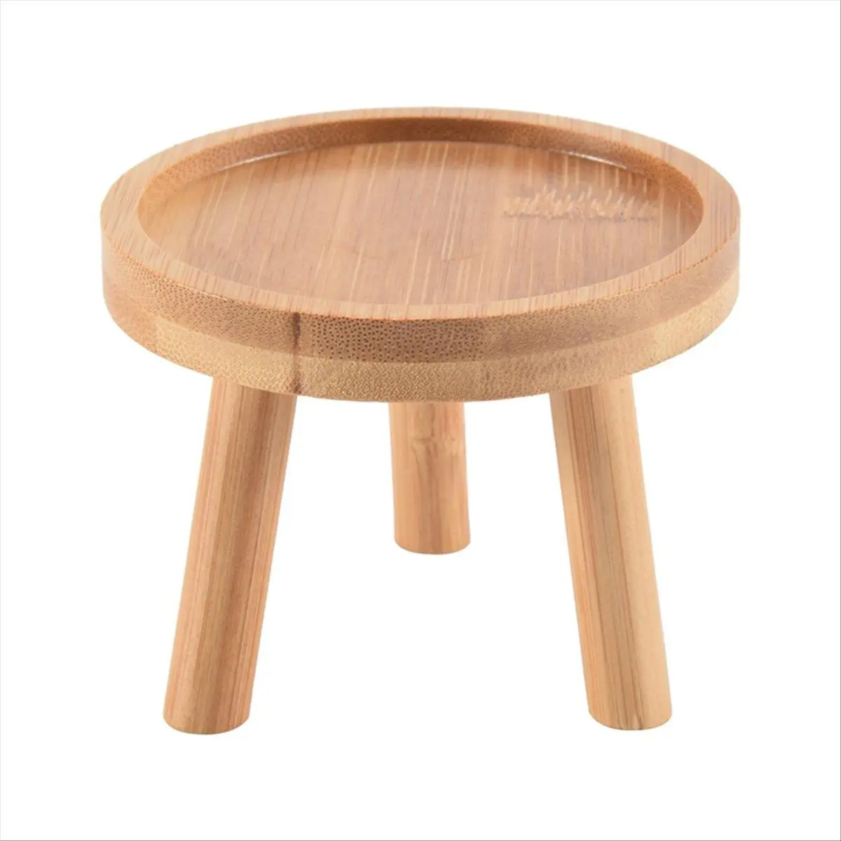 Wooden Plant Stand Flower Pot Base Holder Stool High Stool Balcony Succulent Round Flower Shelf for Indoor Outdoor, Balcony Furniture