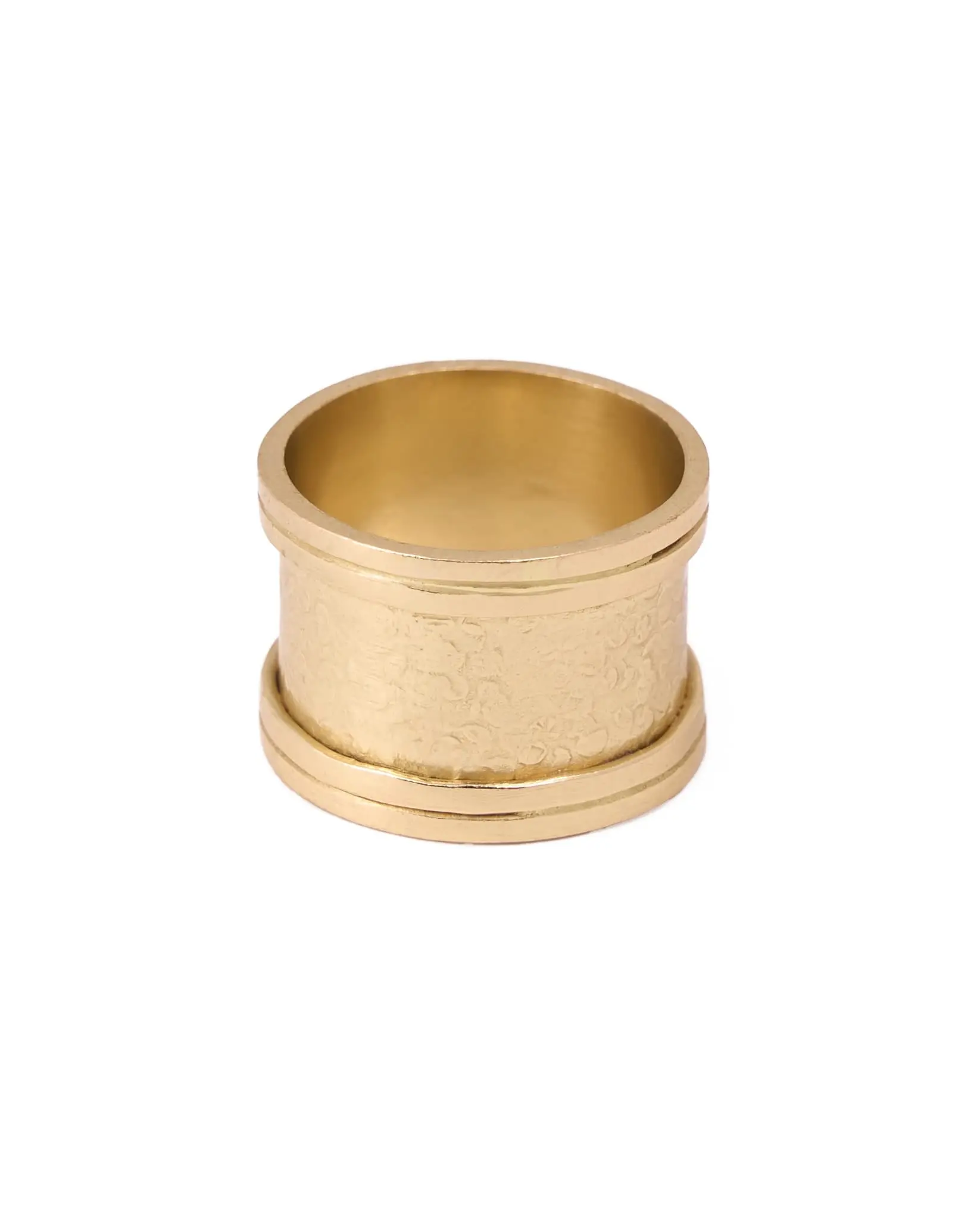 Jamie Wide Cigar Band Ring Brass Size 7
