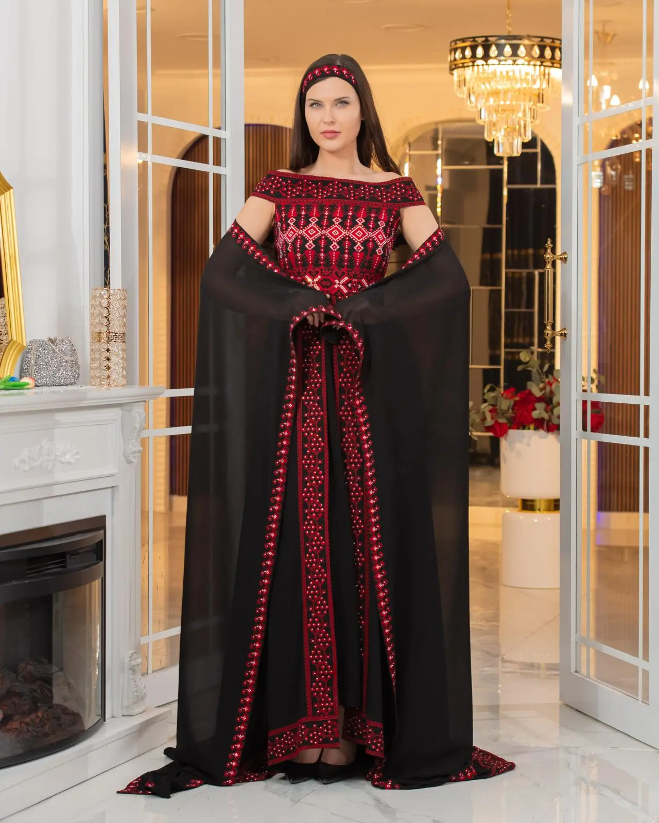 Kamer Thobe - Embrodiered Women's Thobe - Ceremonial Arabic Eid Dress - Perfect for Ramadan, Gifts for Her, Eid, Bridal, Modest