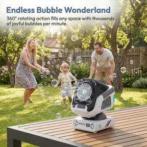 Upgraded Bubble Machine, 1800mAh Rechargeable, for Kids/Weddings/Parties/Outdoor Use, Ideal Christmas/Thanksgiving/Black Friday Gift, 2 AAA Batteries Required for Remote (Not Included)