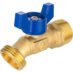 1/4-Turn Outdoor Spigot, Sillcock Hose Bibb Valve 3/4" Male NPT Inlet *3/4" Male GHT Threaded Garden Hose Outlet/Connector,(SILLCOCK048)