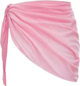 Women's Sarong Coverups Bathing Suit Wrap Skirt Sheer Short Sarong Wraps Beach Skirt