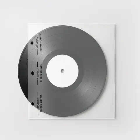 EVEO 12" 3-Ply HDPE Polyethylene Transparent UltraClear Anti-Static Vinyl Record Inner Sleeves (25 Count) - Archival Quality, Audiophile Protection, Gatefold Ready, Preserve the Sound, Protect the Soul for Audiophiles, Archivists