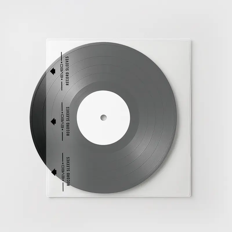 EVEO 12" 3-Ply HDPE Polyethylene Transparent UltraClear Anti-Static Vinyl Record Inner Sleeves (25 Count) - Archival Quality, Audiophile Protection, Gatefold Ready, Preserve the Sound, Protect the Soul for Audiophiles, Archivists