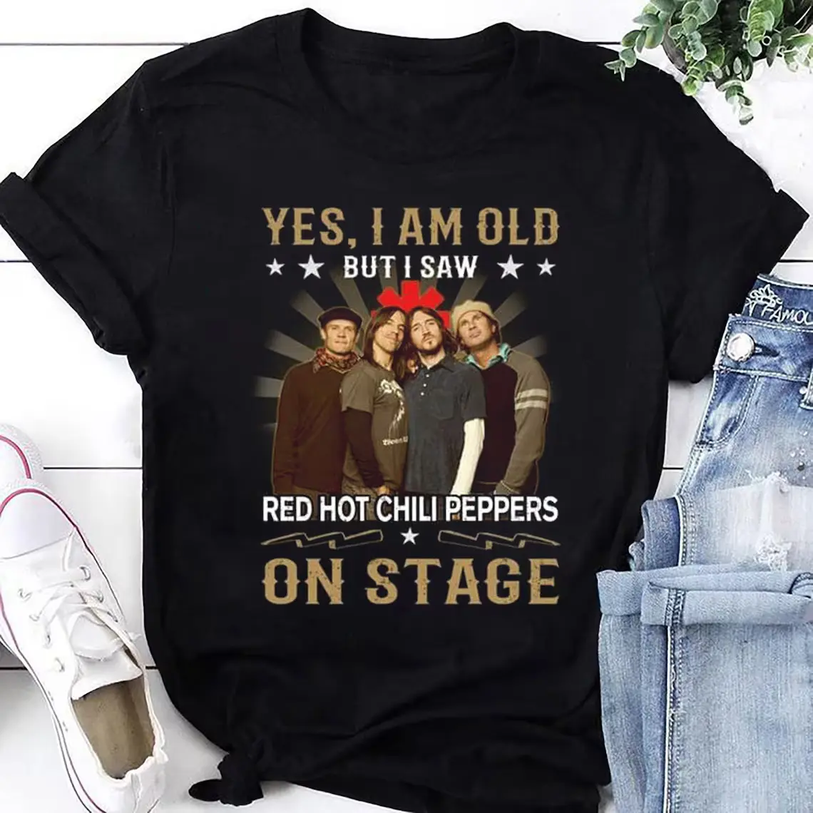 I'm Old But I Saw Red Hot ChiIi Peppers T-Shirt, Red Hot ChiIi Peppers 2024 Tour Shirt, RHCP Rock Band Shirt, RHCP Band Fan Gift, RHCP Shirt, New T-Shirt, Vintage Tee, trendy shirt, shirt print, cool tshirt, summer shirt