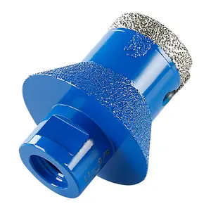 Diamond Drill Bit Set 0.79"-1.38" for Quartz Countertop & Basin No Chipping Drill Bit for Sink Drain Tile Marble Premium Steel Body Vacuum Brazed Technology