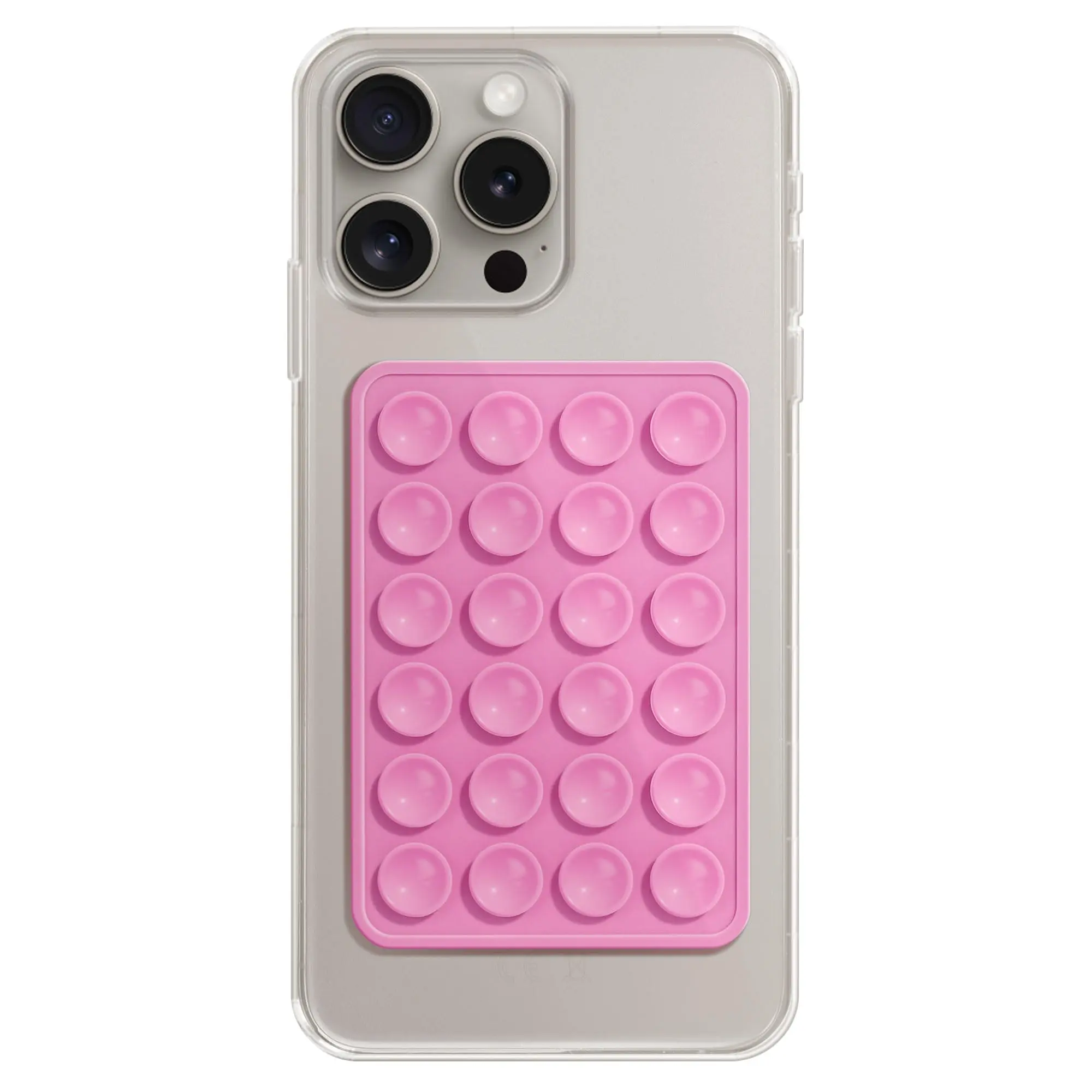 Silicone Suction Phone Case Adhesive Mount，Hands-Free Mirror Shower Phone Stend Multi-Purpose Suction Cup Phone Stend for iPhone and Android for Phone ，Tiktok Videos and Selfies