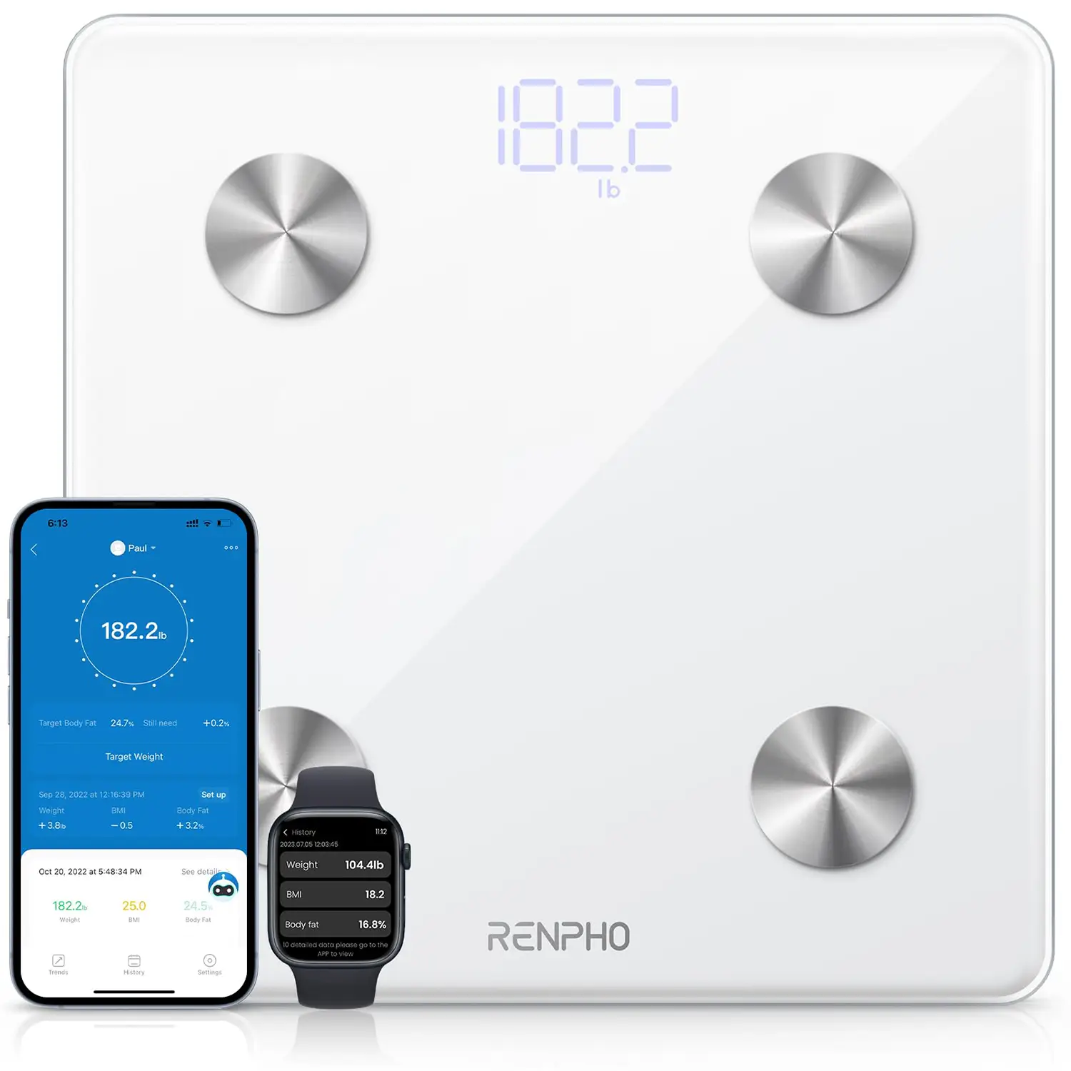 [Livestream Exclusive] RENPHO Elis 1 Smart Weight Scale with App Sync and Bluetooth Body Fat Monitor