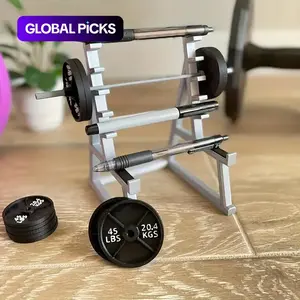Gym Themed Desk Pen Holder, 1 Count Multi-grids Pen Holder Stand with 1 Barbell, Desk Organizer for Home Office School, Gift for Fitness Enthusiasts, Marker Holder #GLOBAL PICKS