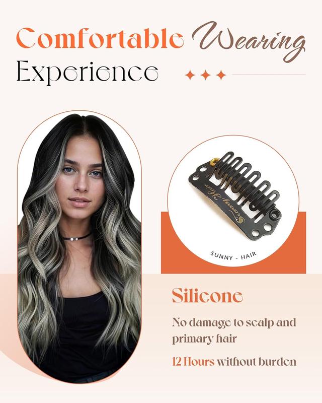 Sunny Hair Clip  Extensions Natural Straight Human Hair Clip in Extensions Remy 14Inch-24Inch Easy to Style Restock Sale #TikTokShopBlackFriday