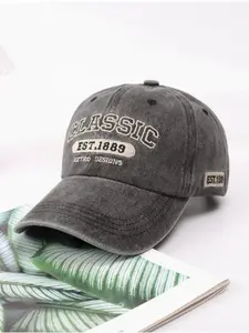 Men's women's Letter Baseball Cap Fashion Trendy Sun Protection Retro Elegant Unique Design, Adjustable Fit, Perfect for Casual Wear