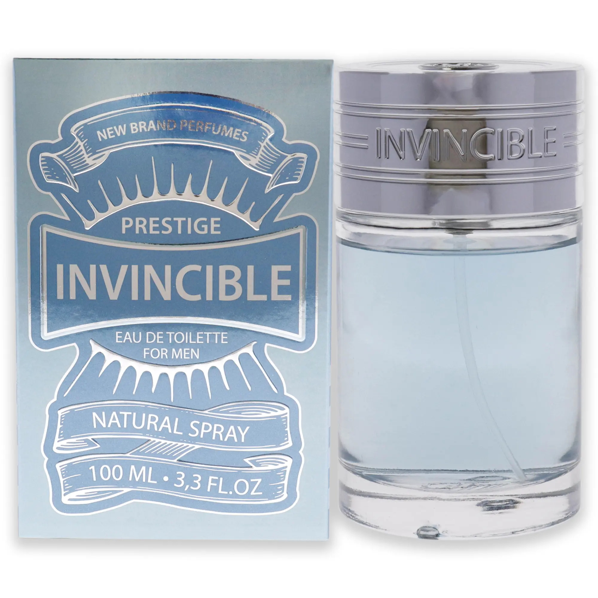 Prestige Invincible by New Brand for Men - 3.3 oz EDT Spray Invincible Men's Eau de Toilette Cologne Prestige Invincible by New Brand for Men - 3.3 oz EDT Spray Invincible Men's Eau de Toilette Cologne