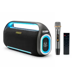 IP-3-PRO 13 Hrs/ 18000 mAh Bluetooth Wireless RGB Light Portable Water Resistant Speaker with UHF Microphone/Remote/Strap