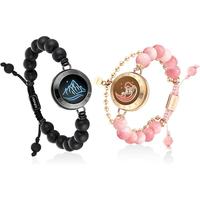 1 x Perlen, Schwarz / Rosa