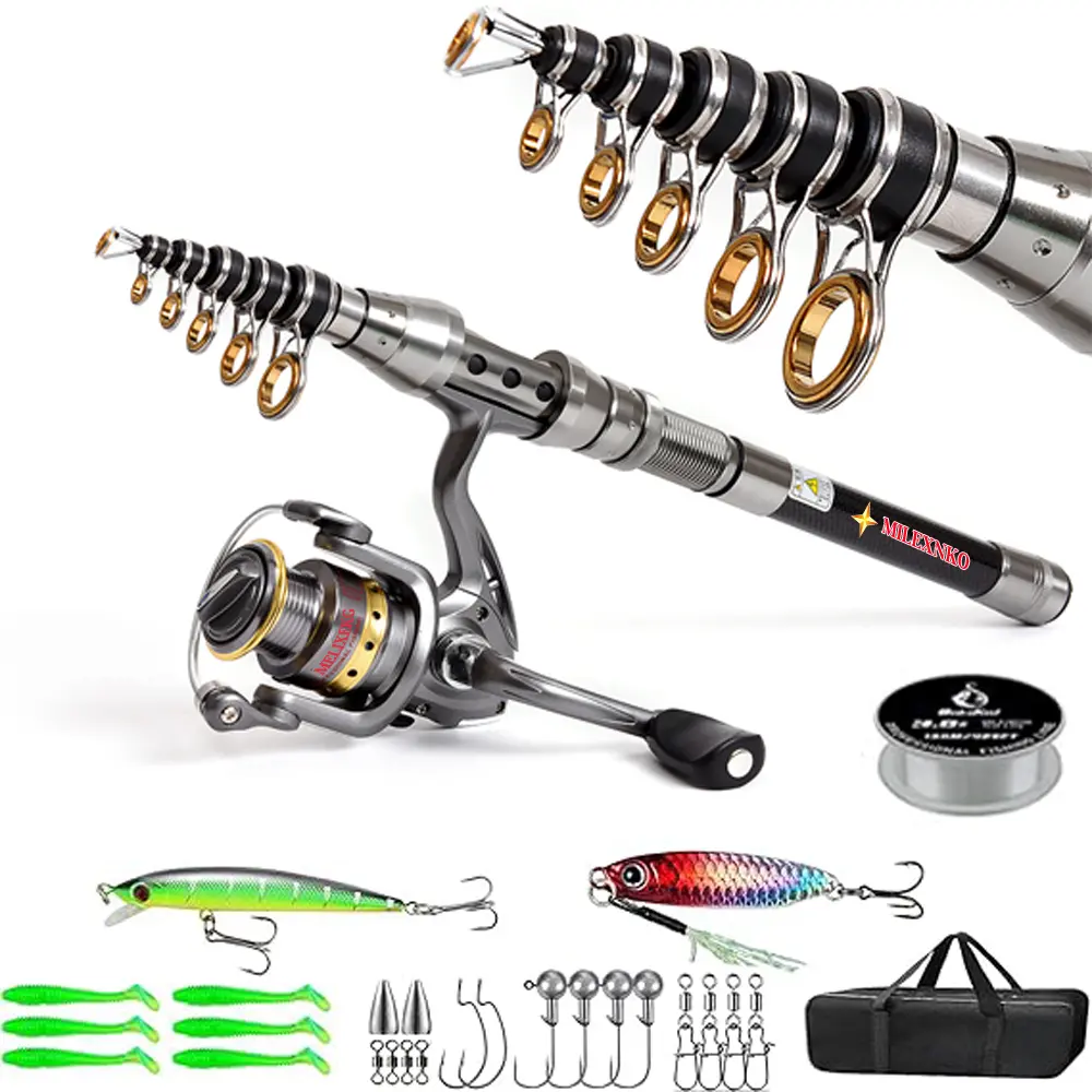 Telescopic Fishing Rod and Reel Combination, 240 Cm Carbon Fiber Rod, Adult  Foldable Fishing Rod Suitable for Freshwater and Salt Water - TikTok Shop