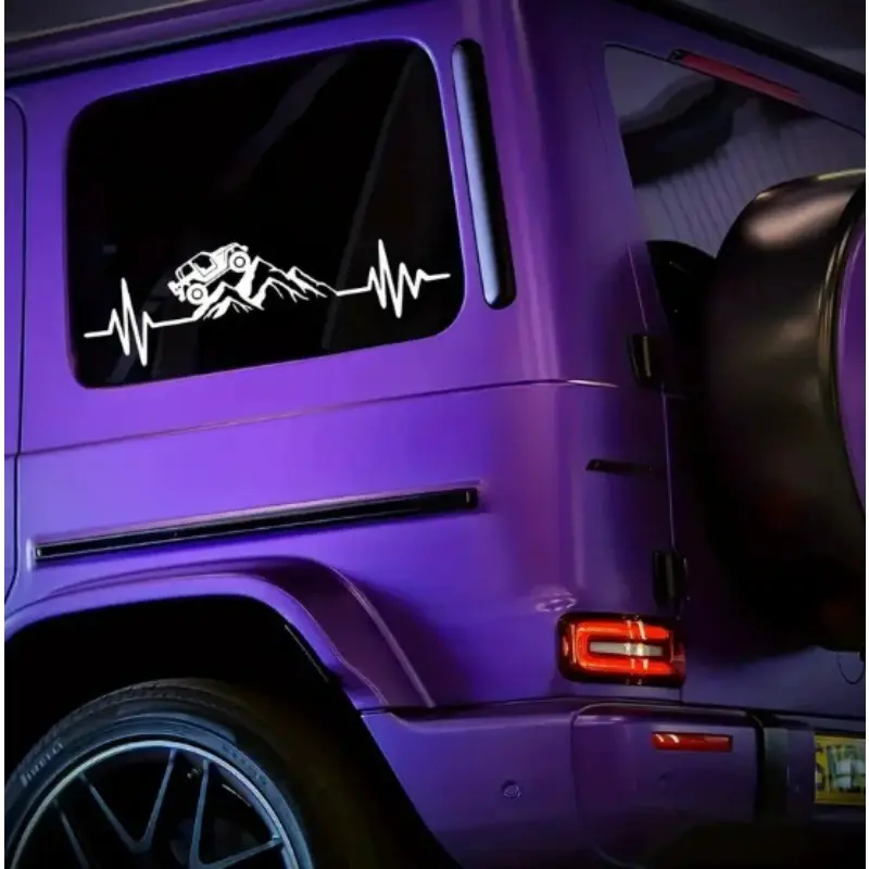 1pc Car Sticker Vinyl Decor Decal Vehicle Decoration Truck Auto Windshield Bumper Decoration Off Road Mountain Climb Graphics Car Decals