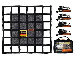 Roof Rack Cargo Net SGT-100 Heavy Duty, Versatile Cargo Net with Rip-Stop Meshing, Durable Construction & Four Hardware Straps for Vehicle Use