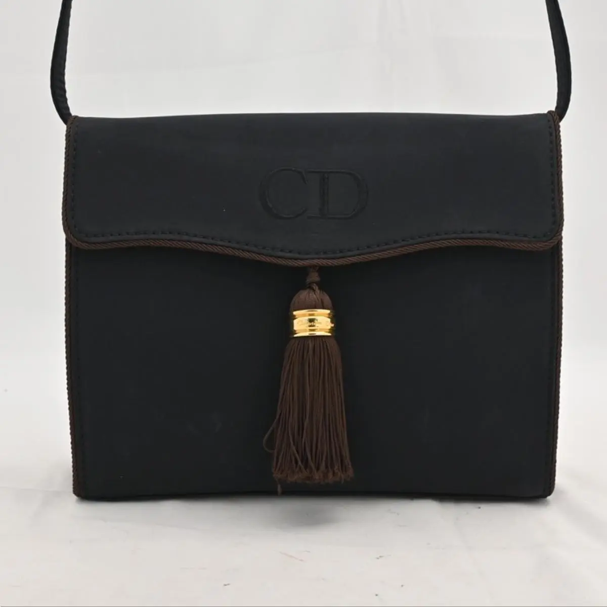 Pre-owned Dior As Shown Shoulder Bags Fringe Shoulder Bag Pochette CD Logo Embroidery di8914dd