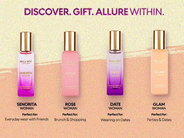 Midnight Mischief by BellaVita Luxury | Women’s Luxury Mini Perfume Set & Honey Oud EDP | Luxury Perfume for Women | Long Lasting, Floral, Spicy & Vanilla,Bergamot | Luxury, Vegan & Cruelty Free Eau De Parfum | Travel-Friendly | 100+ 4x20 ML(6.08 fl. oz)